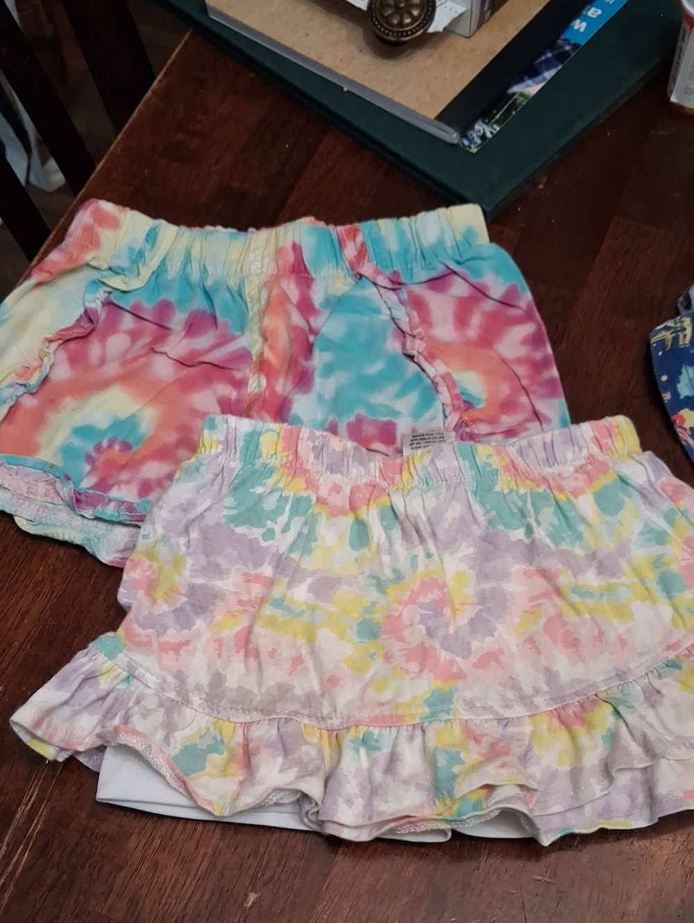Garanimals Pastel Tie-Dye Ruffle Skirt and Shorts Set